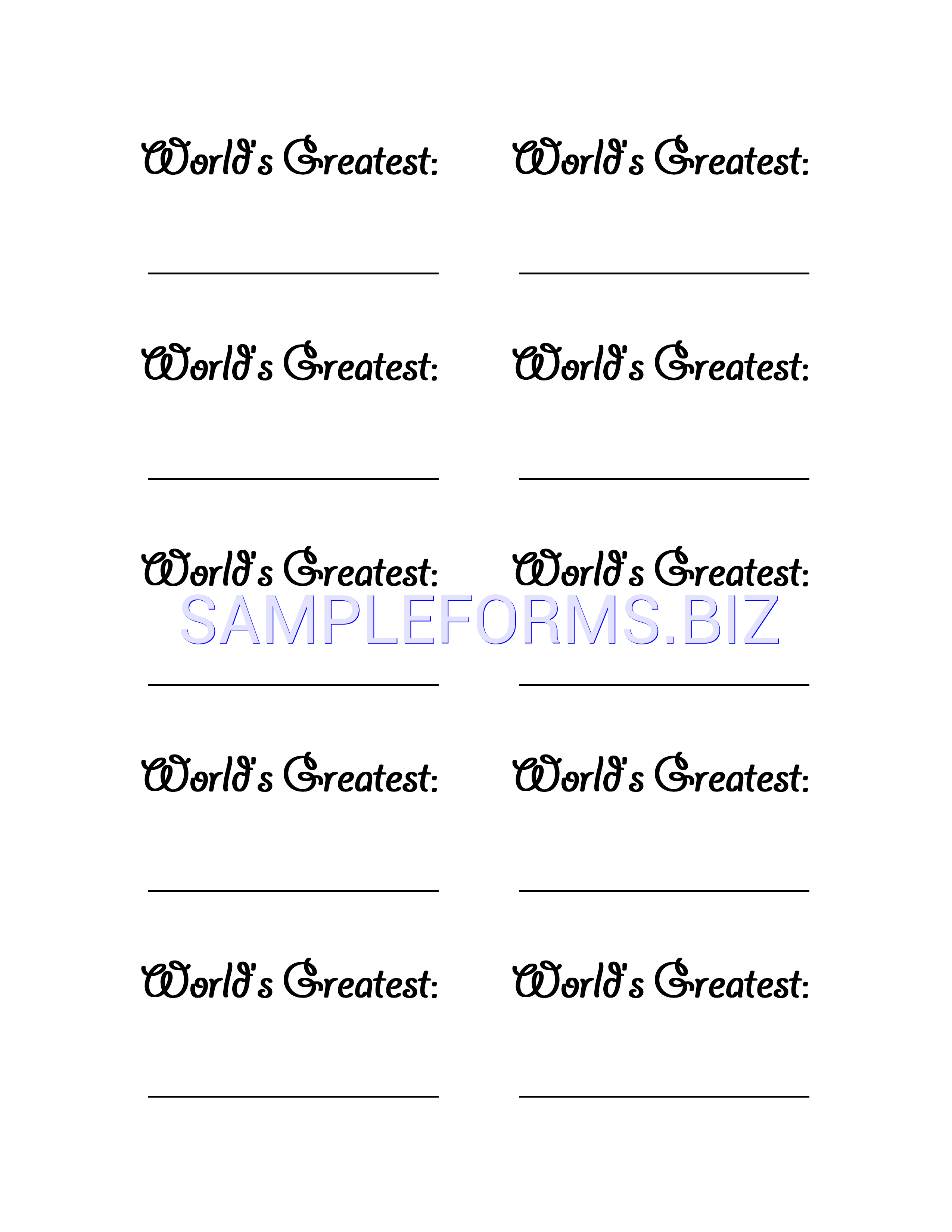 Preview free downloadable Name Tag Template 1 in PDF (page 1)